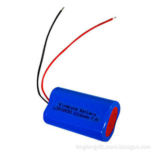 Hot Sale 7.4V 18650 Li-ion Batteries Pack, 2,200mAh, Sized 18 x 65mm